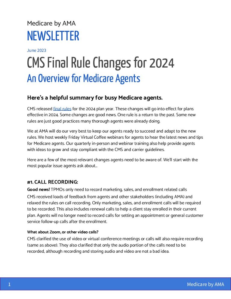 CMS Final Rule Changes For 2024 AMA   AMA Newsletter 6.15.23 Pdf 1 768x994 